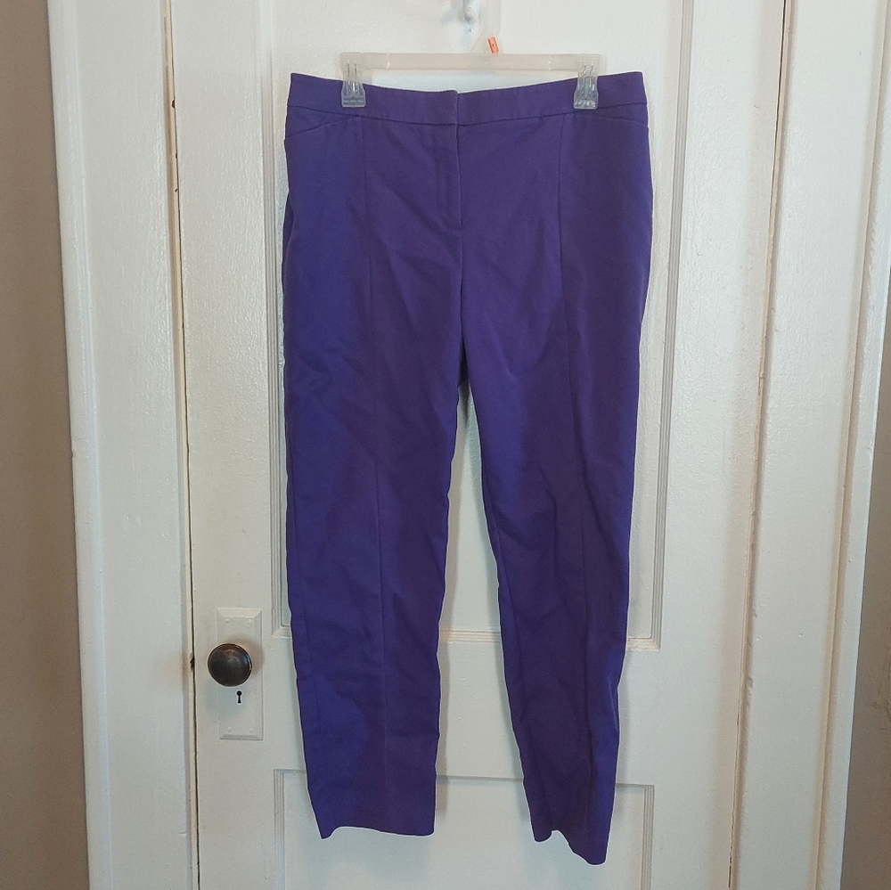 Chico's So Slimming Size 2 High Waist Ponte Pants in Purple